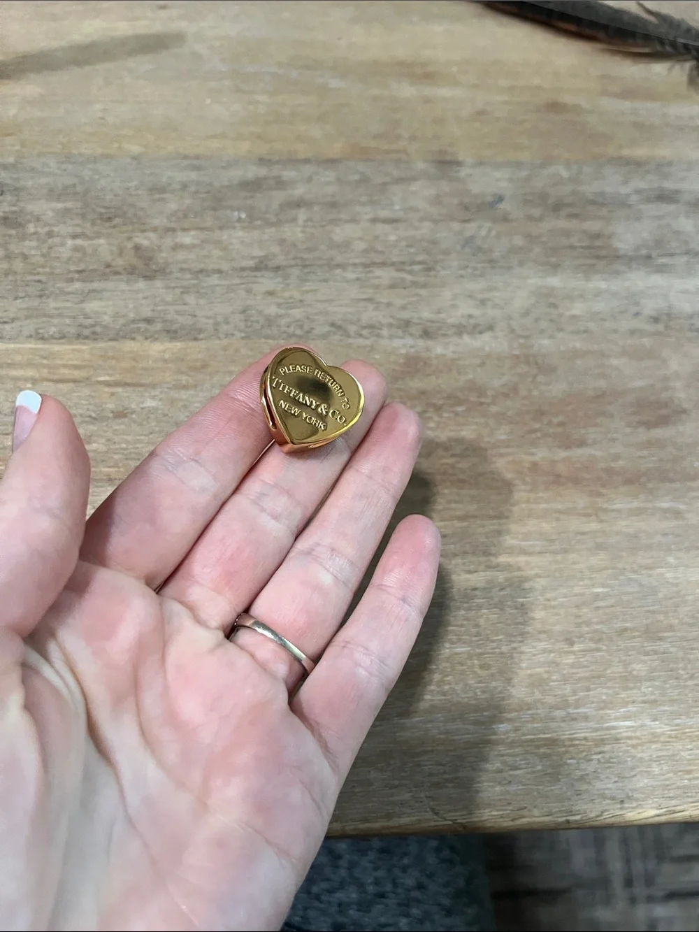 Authentic Tiffany & Co. Gold Heart Charm Made in Italy